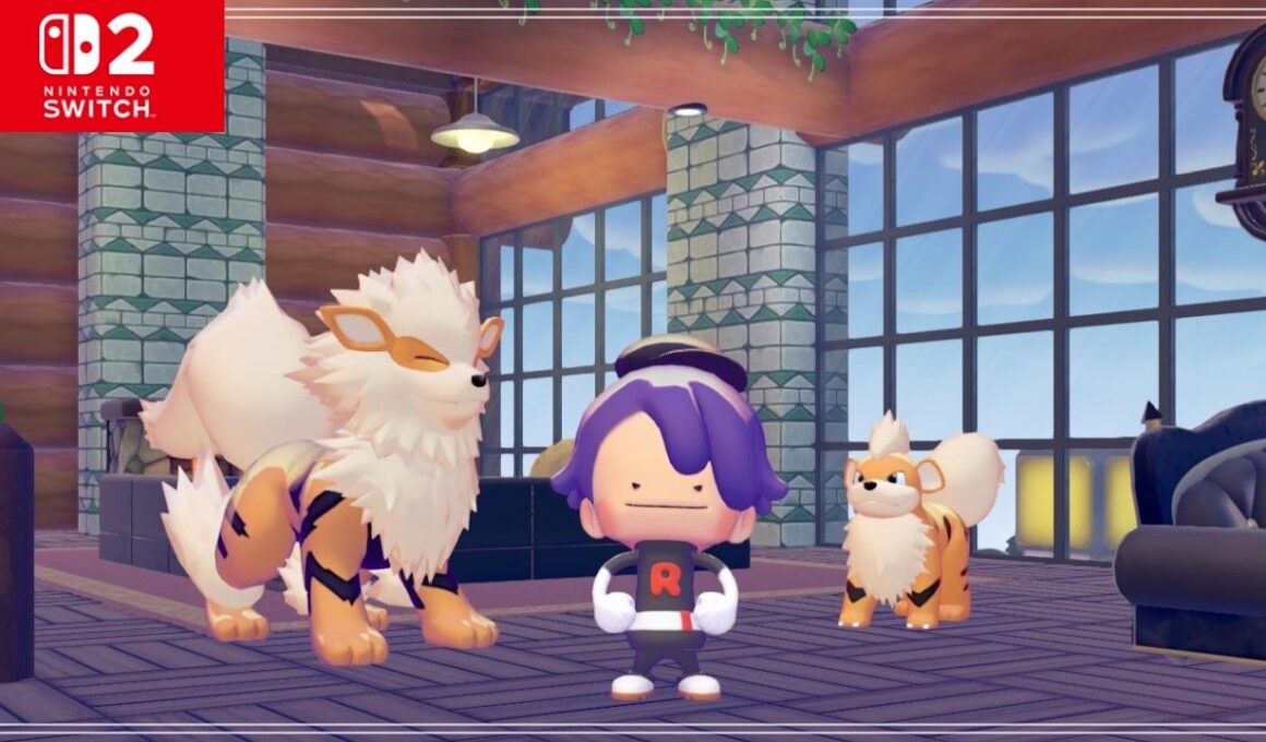 ガーディたちと暮らすおしゃれなログハウス【ぽこあポケモン】