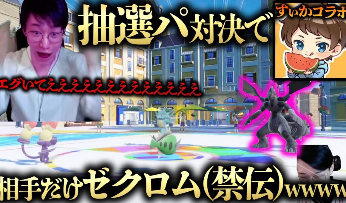 【抽選パコラボVSすぃか】相手だけゼクロム引いて終わったあああああwwwwwwwビエラの赤ちゃんパでなんとかなるか！？wwwwww【ポケモンSV ダブルバトル シングルバトル】