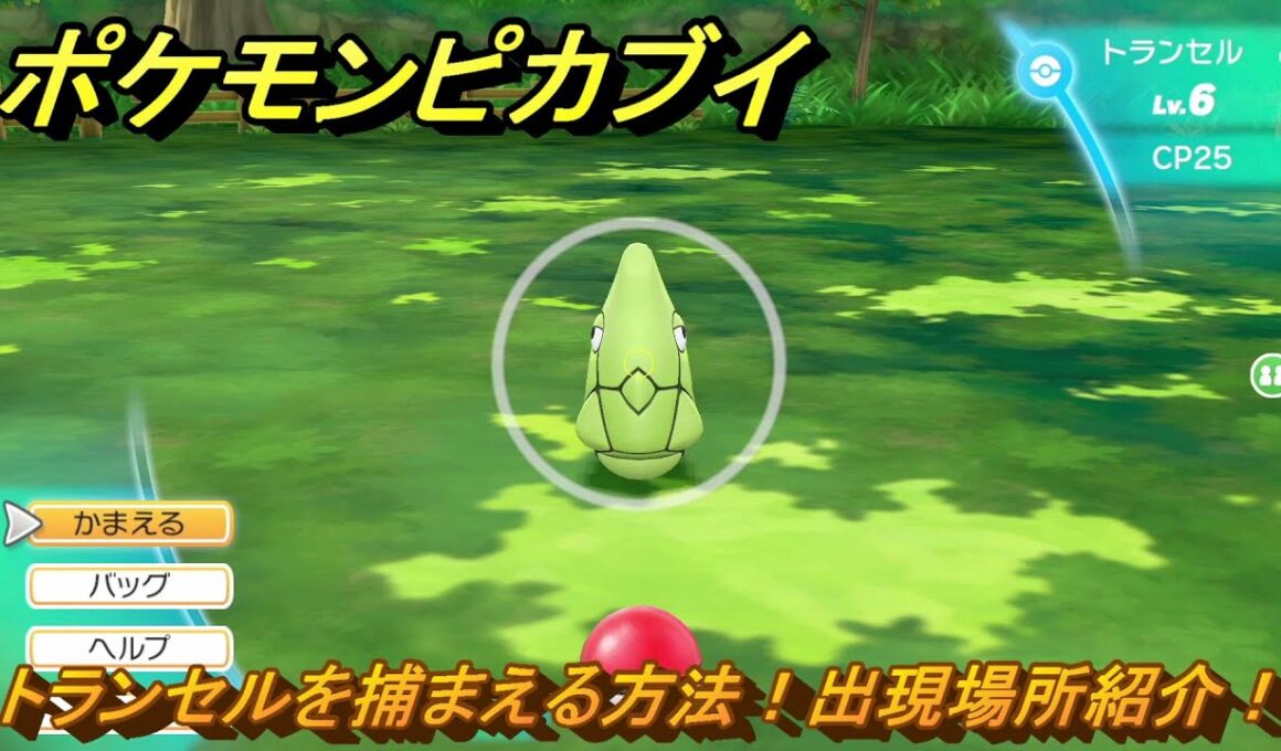 ポケモンピカブイ　トランセルを捕まえる方法！出現場所紹介！図鑑コンプへの道！　【ポケットモンスター Let's Go! ピカチュウ・イーブイ】