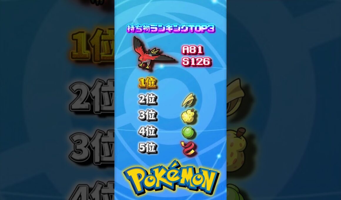 ファイアロー持ち物ランキングTOP5【ポケチャン】#shorts #memes #ポケモン #pokemonmemes #pokemonchampions #pokemonwiwa #ネタ