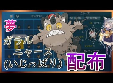 [＃ポケモンSV配布】夢ガラルニャース(ニャイキング)配布します！これでレイド６も余裕だよ！(二日目)【#VTuber/白狼マシャ】