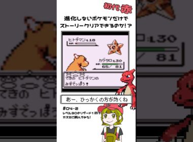 初代赤無進化縛り｜04-2 レベル30のリザード1匹でカスミに挑んでみた！