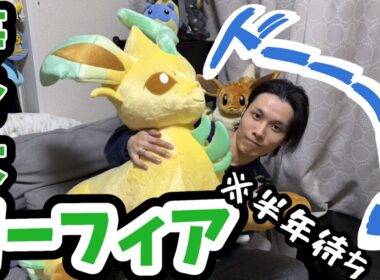 【最高かよ】等身大リーフィアがでかくて可愛すぎる！ここが幸せ空間か【ポケモン】