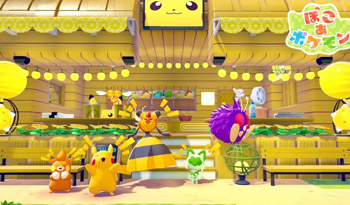 【ぽこあポケモン】パモとミツハニーとビークインのドリンクショップつくるぞ！パモ　　