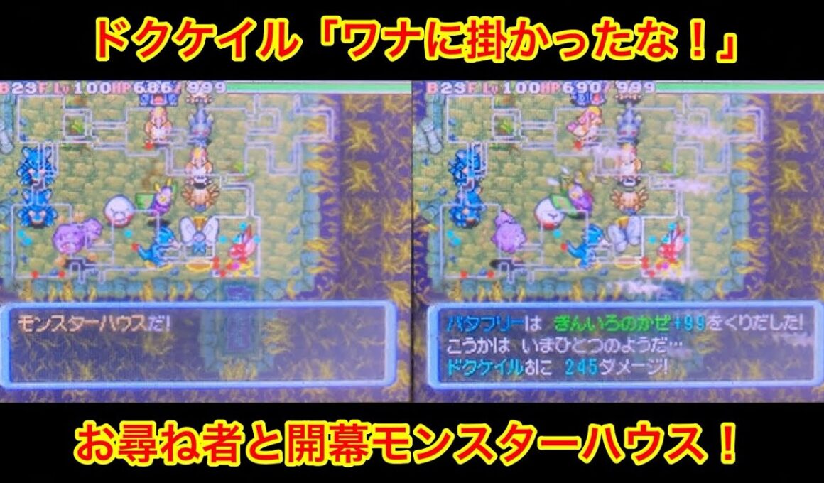 【ポケモンダンジョン時】 お尋ね者ドクケイルと開幕モンスターハウス！