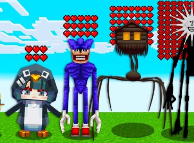 新しい都市伝説モブたちに変身できる世界がヤバすぎた【まいくら・マインクラフト・ググガガペンギン/太陽の巨人/シンソニック/ハウスヘッド】