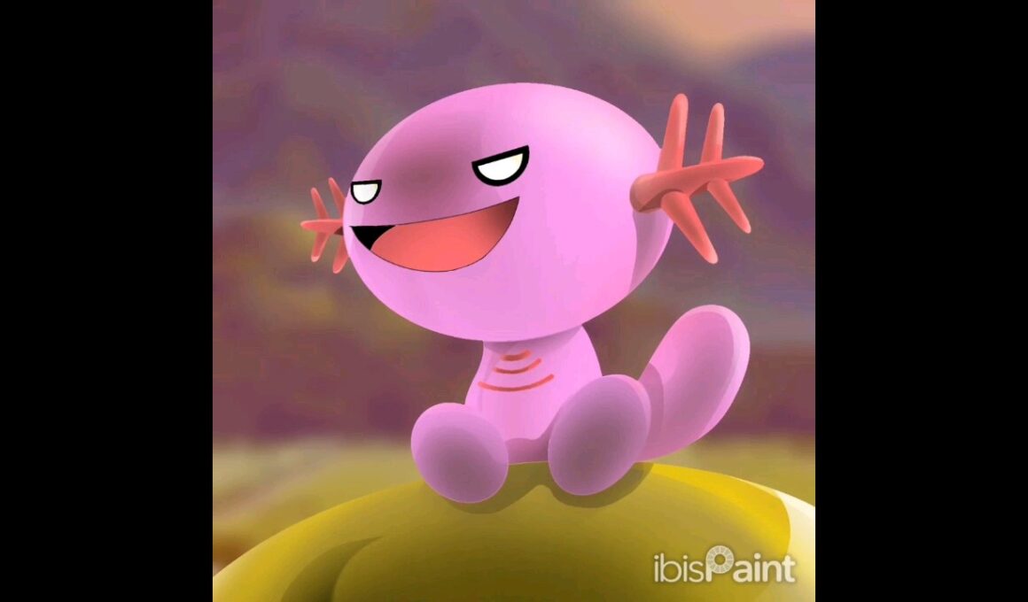 ウパー、描いてみた【ポケモン】ウーパールーパー色