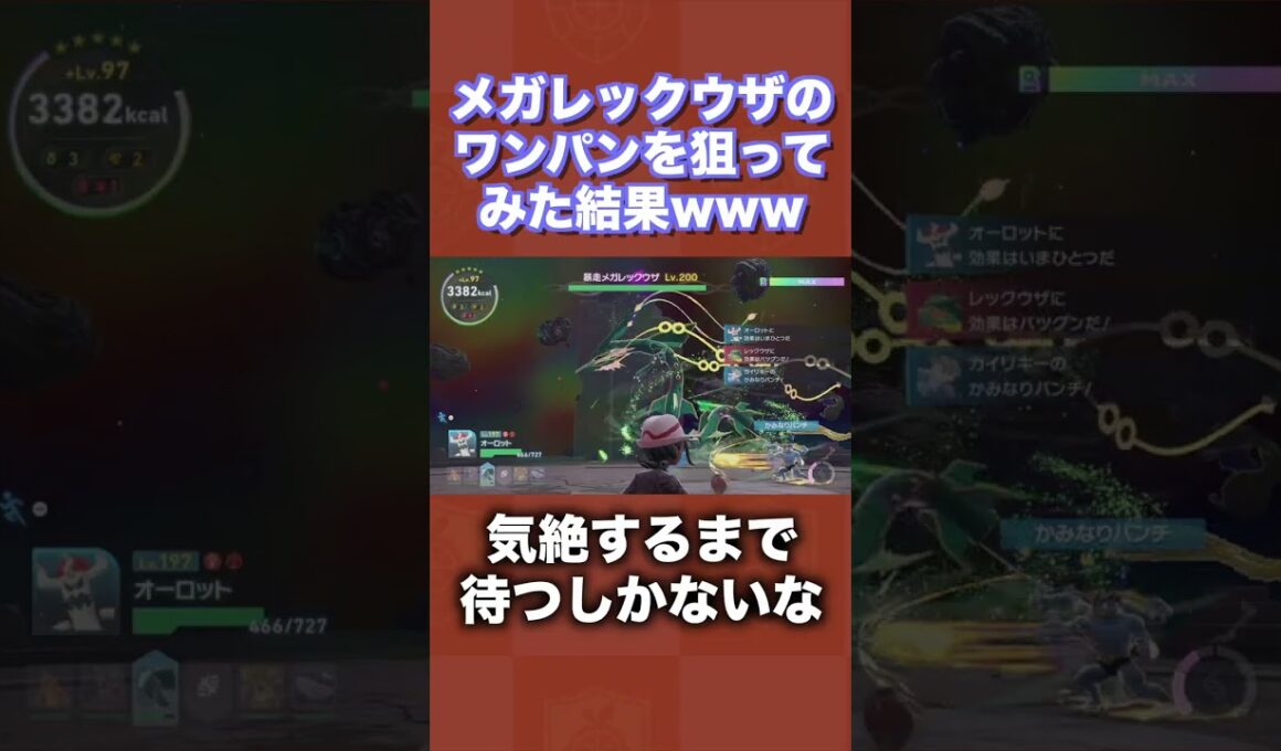 メガレックウザのワンパンを狙ってみた結果www