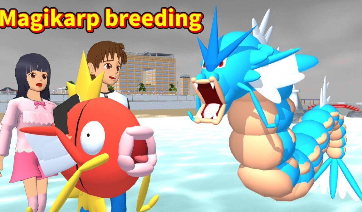The Aida siblings raise the Magikarp they caught/釣ったコイキングを育てる会田兄妹【SAKURA School Simulator】