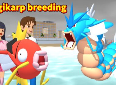 The Aida siblings raise the Magikarp they caught/釣ったコイキングを育てる会田兄妹【SAKURA School Simulator】