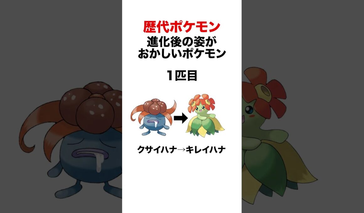 進化後の姿がおかしいポケモン #shorts #ポケモンsv #pokemon #金銀 #ヒューガ#シンオウ #ポケモンbw #初代 #クサイハナ #キレイハナ #オクタン #ボーマンダ
