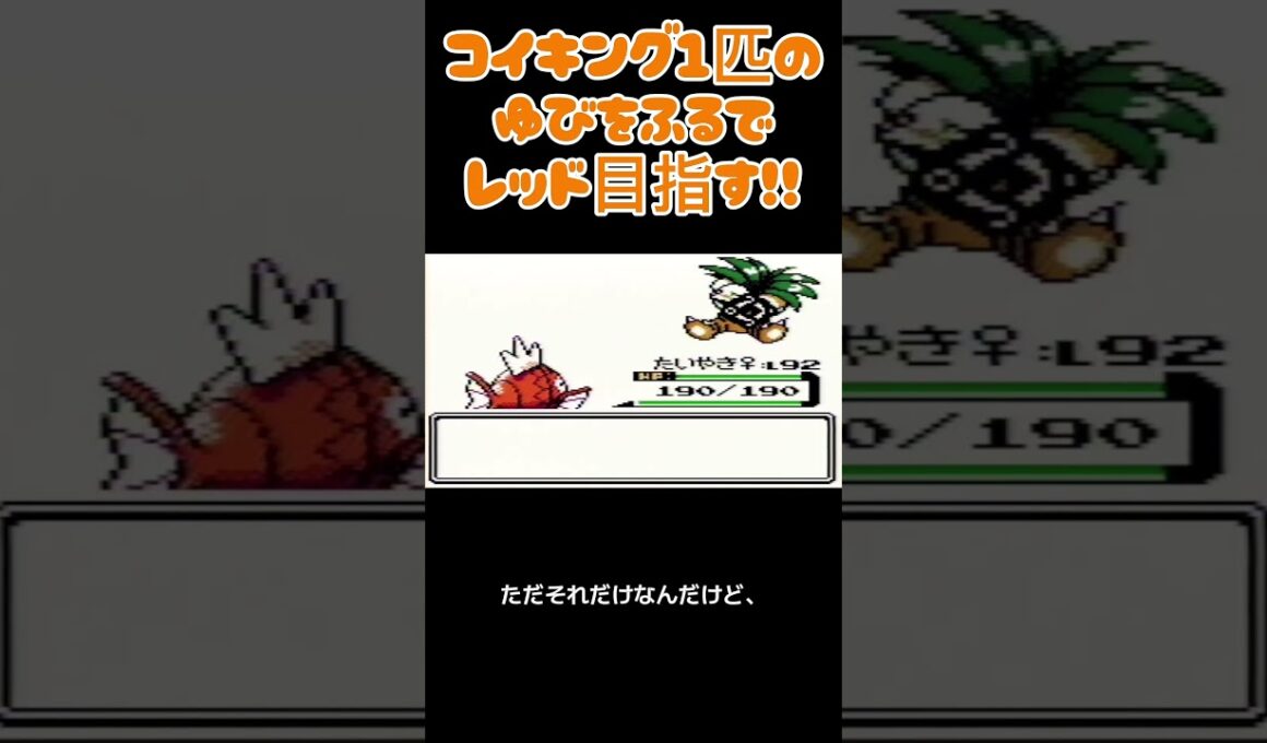 【ポケモン金銀】コイキングのゆびをふるで殿堂入りを目指す。ポケモン1匹縛りプレイ‼コイキング君に決めた‼【縛りプレイ】#ポケモン金銀 #コイキング #ゆびをふる #縛りプレイ #ゲーム実況