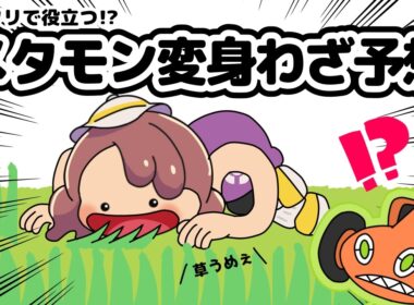 【ぽこあポケモン】島クリで役立つ！？メタモンがへんしん出来るポケモンと技を予想してみた【ぽこポケ】【手描きアニメ】