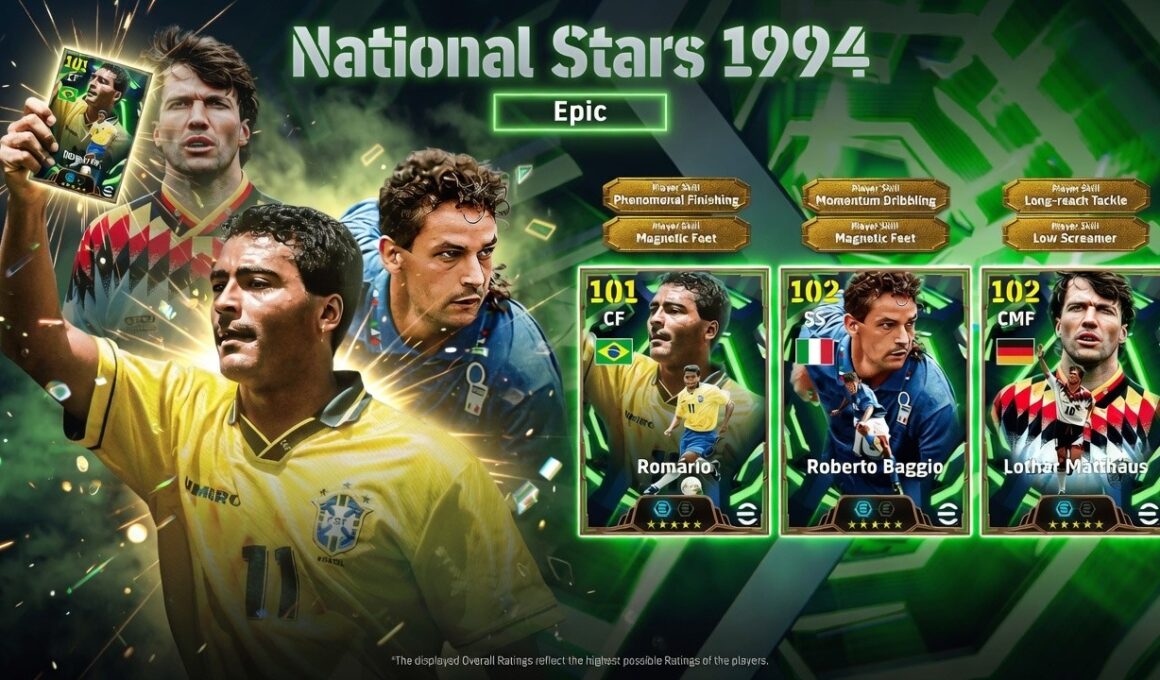 【マンデーガチャ】eFootball 月曜エピック 焼き増しエピック1994。強いけどそれまで感 本当に必要なのは・・・。ロマーリオ・マテウス・バッジョ【イーフト/efootball】