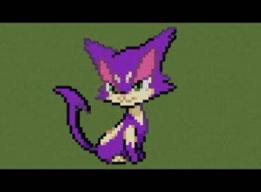 ［マイクラ］黙々とチョロネコを作る［ポケモンドット絵］
