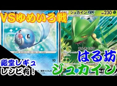 【ポケカ対戦】ゆめいろさん再戦！ニョロモ  VS ジュカイン ！！レシピ有【殿堂レギュ】