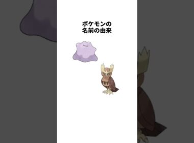 ポケモンの名前の由来 メタモン ヨルノズク