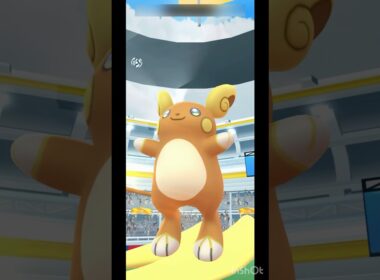レイドバトル「 ライチュウ（ アローラのすがた ） 」【 ポケモンgo 】 色合いもクリームパンみたいでかわいいね♪ #ポケモン #pokemon ##pokemongo #ライチュウ