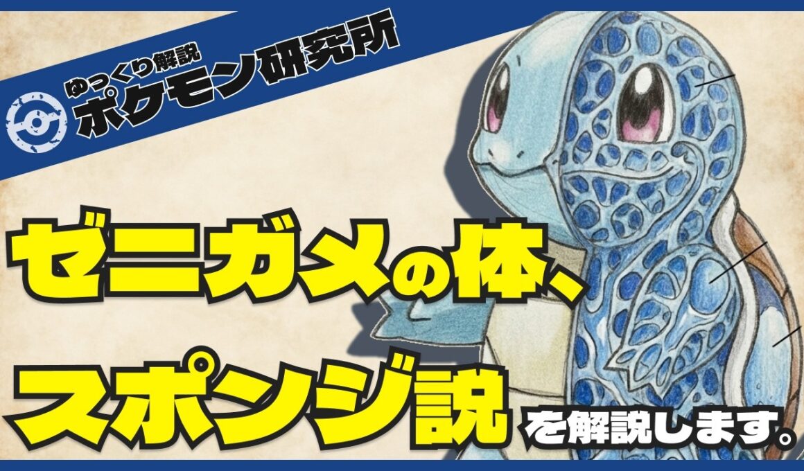 【ゼニガメ、全身スポンジ説】ポケモンの生態を詳しく考察していき、ゼニガメの謎を解き明かす！(ゆっくり解説)