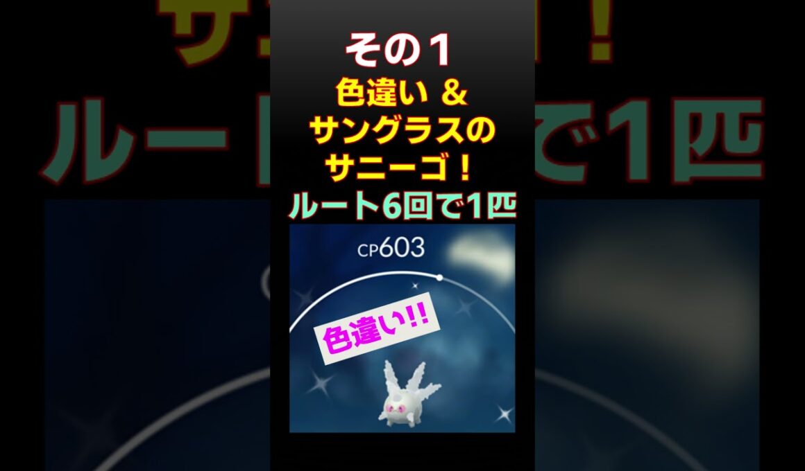 激レア！サングラス色違いガラルサニーゴをルートでゲット！サステナビリティウィーク
