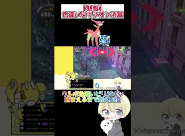 【悲報】色違いビリジオン消滅した。ウルボ色違いビリジオン出るまで耐久配信切り抜き #ポケモン #ポケモンza #色違い厳選 #色違い #pokemon #shorts