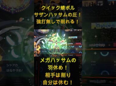 メガハッサムの羽休め！相手は削り自分は休む！クイック蜻ボルサザンハッサムの圧！強打無しで削れる！【ポケモンチャンピオンズ】