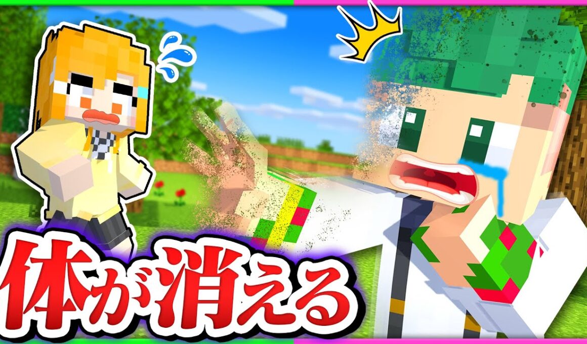 体がどんどん消えて透明人間になる？！自分の存在が消えていくマインクラフトが怖すぎた...！😱💀『スケスケ病』【まいくら・Minecraft】よろずや🍭