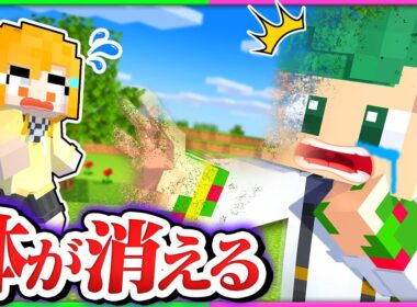 体がどんどん消えて透明人間になる？！自分の存在が消えていくマインクラフトが怖すぎた...！😱💀『スケスケ病』【まいくら・Minecraft】よろずや🍭