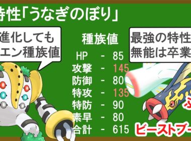 新特性「うなぎのぼり」を獲得したメガシビルドンは救われたのか？を解説する
