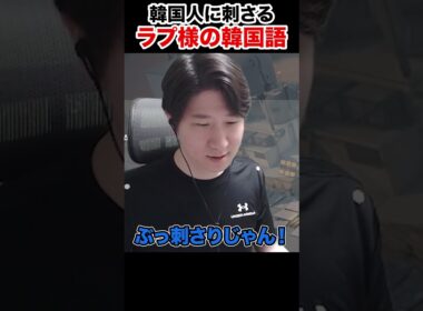 韓国人の男たちに刺さる言葉を喋るラプ様 #shorts