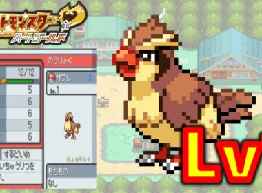 ポッポLv1が最初のポケモンだったらハートゴールドは天国！？地獄？？ポケモン1匹縛りプレイ!！ポッポきみに決めた!!
