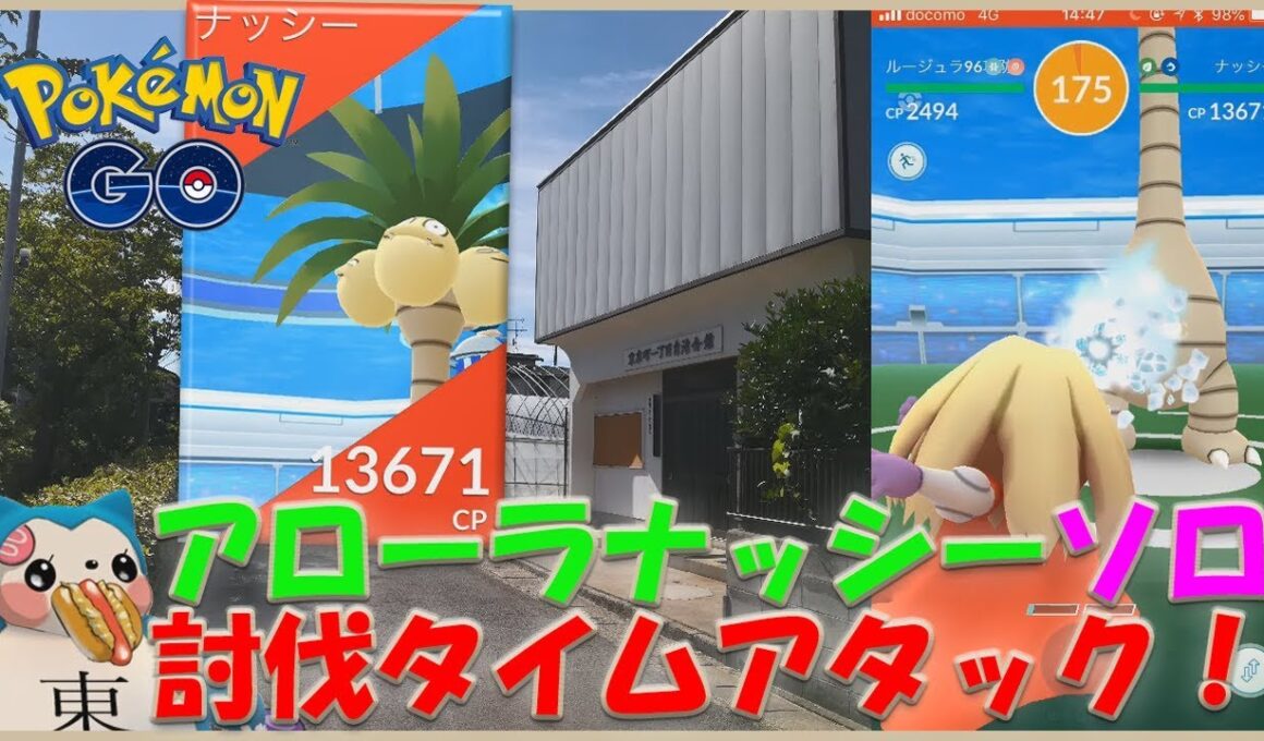 アローラナッシー ソロレイド討伐タイムアタック！【ポケモンGO】