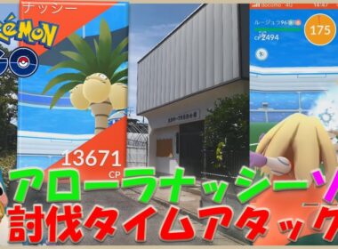 アローラナッシー ソロレイド討伐タイムアタック！【ポケモンGO】