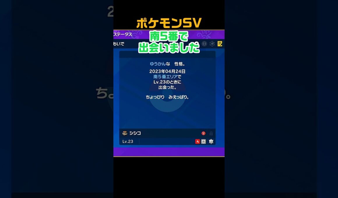 色違いシシコ　 #shorts　ポケモンSV