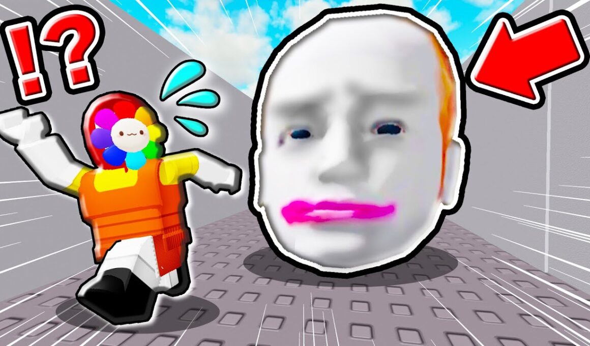 超怖い巨大な顔から本気で逃げた結果！？【ロブロックス・ROBLOX】