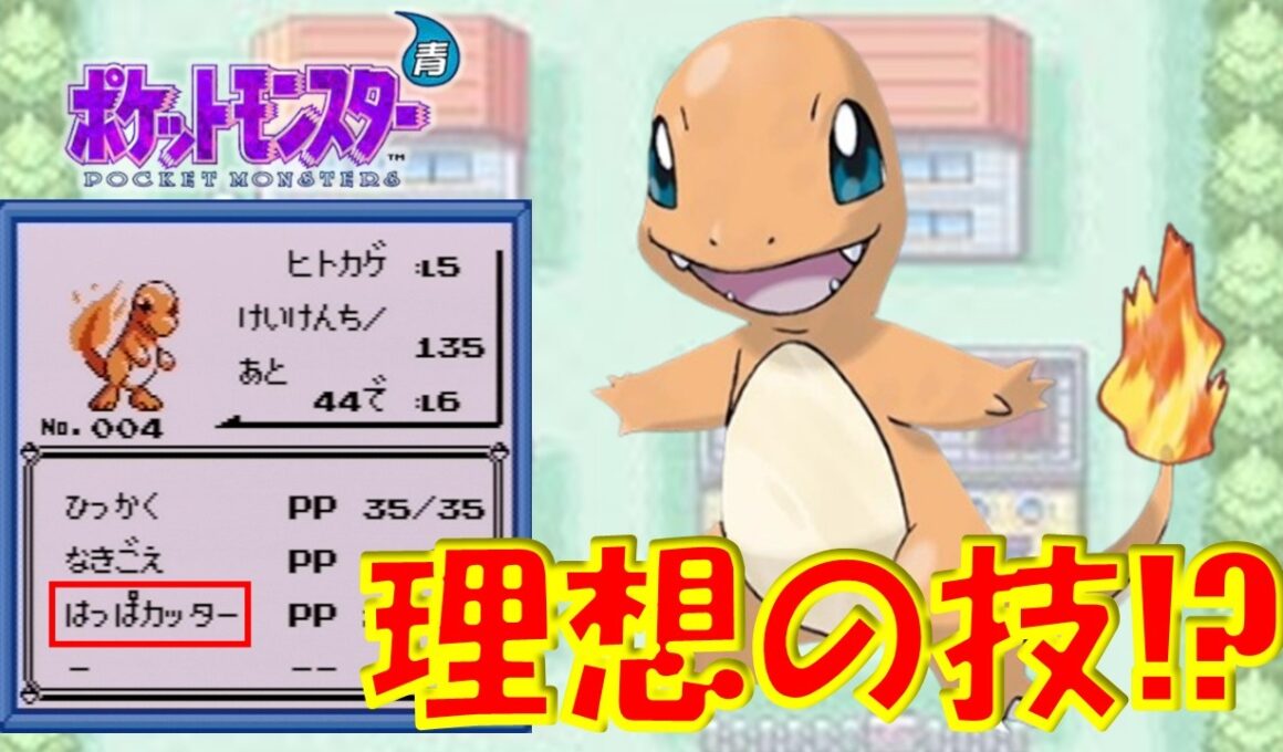 もしもヒトカゲが『はっぱカッター』を使えたら理想の旅ポケモンになるのでは!?あのポケモンに好きな技を一つ覚えさせてみた!!【初代ポケモン】