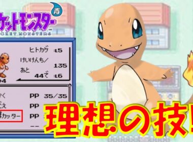 もしもヒトカゲが『はっぱカッター』を使えたら理想の旅ポケモンになるのでは!?あのポケモンに好きな技を一つ覚えさせてみた!!【初代ポケモン】