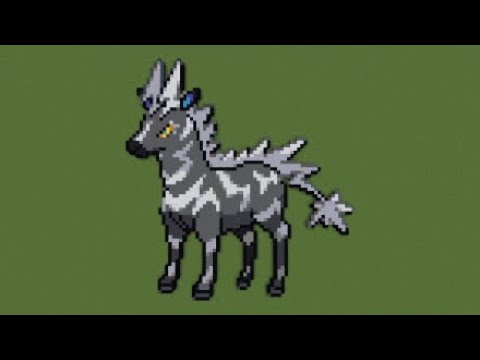 ［マイクラ］黙々とゼブライカを作る［ポケモンドット絵］