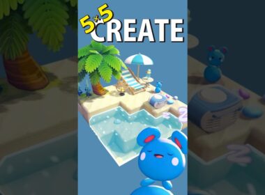 55クリエイト Vol.003-ルリリ編-【ぽこ あ ポケモン】#ぽこあポケモン #ポケモン #pokopia #55クリエイト #建築 #shorts