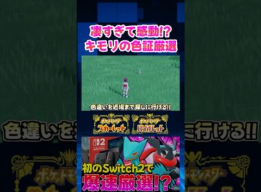 【ポケモンSV】switch1時代に散々苦戦したキモリの色証厳選をswitch2でやってみたら凄すぎて感動ｗ【切り抜き】【色違いポケモン】【色違い厳選】#shorts