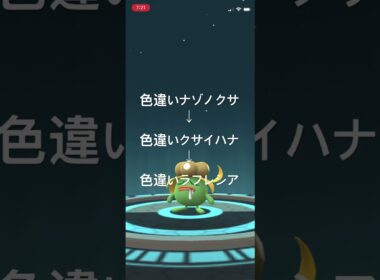 ポケモンGO 色違いナゾノクサ出現！色違いクサイハナ、色違いラフレシアへ進化！ #ポケモン #pokémon #ポケモンgo #pokemongo