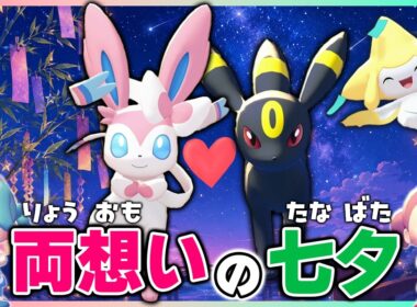 ブラッキーとニンフィアがジラーチにお願いをしたら…💗【ぽこポケ/5×5クリエイト】