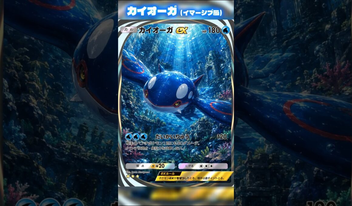 イマーシブ風のカイオーガカード変化がかっこいい！#ポケポケ #shorts