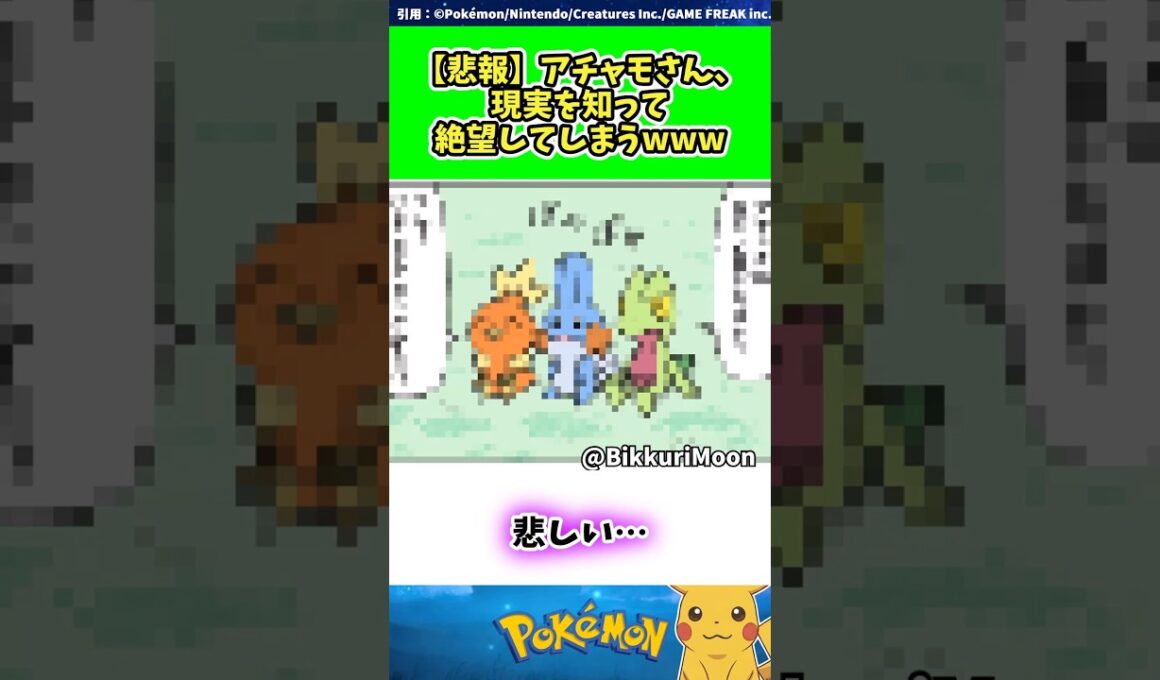 【悲報】アチャモさん、現実を知って絶望してしまうwww  #ポケモン #反応集