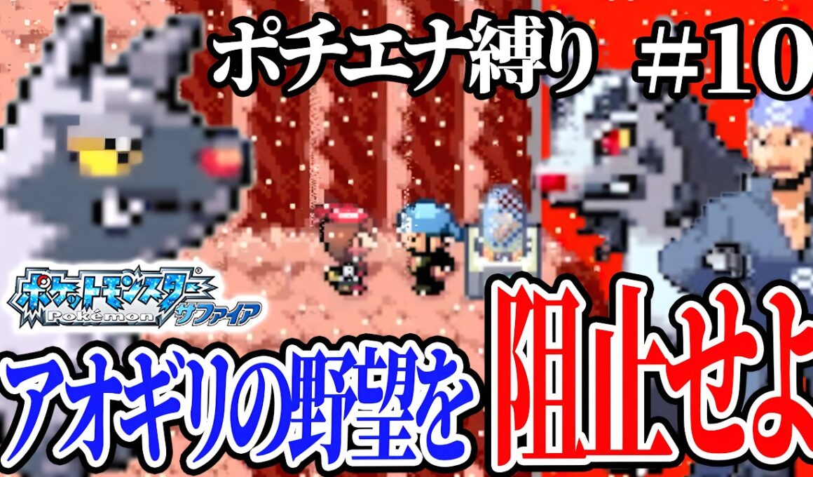 【ポチエナ縛り】アオギリの野望を阻止して隕石を取り戻せ！【ポケモンサファイア#10】