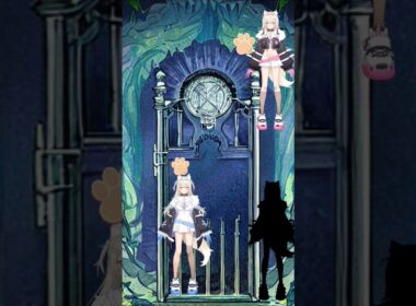ピッタリ止めて魔界の双子を捕まえて！ #ホロライブ #ふわもこ #ぴったり止める #mococo #fuwawa  #aiart