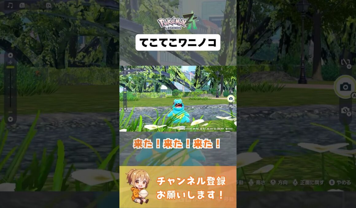 野生のワニノコ、てこてこお散歩【#ポケモンレジェンズza 】 #ポケモンza