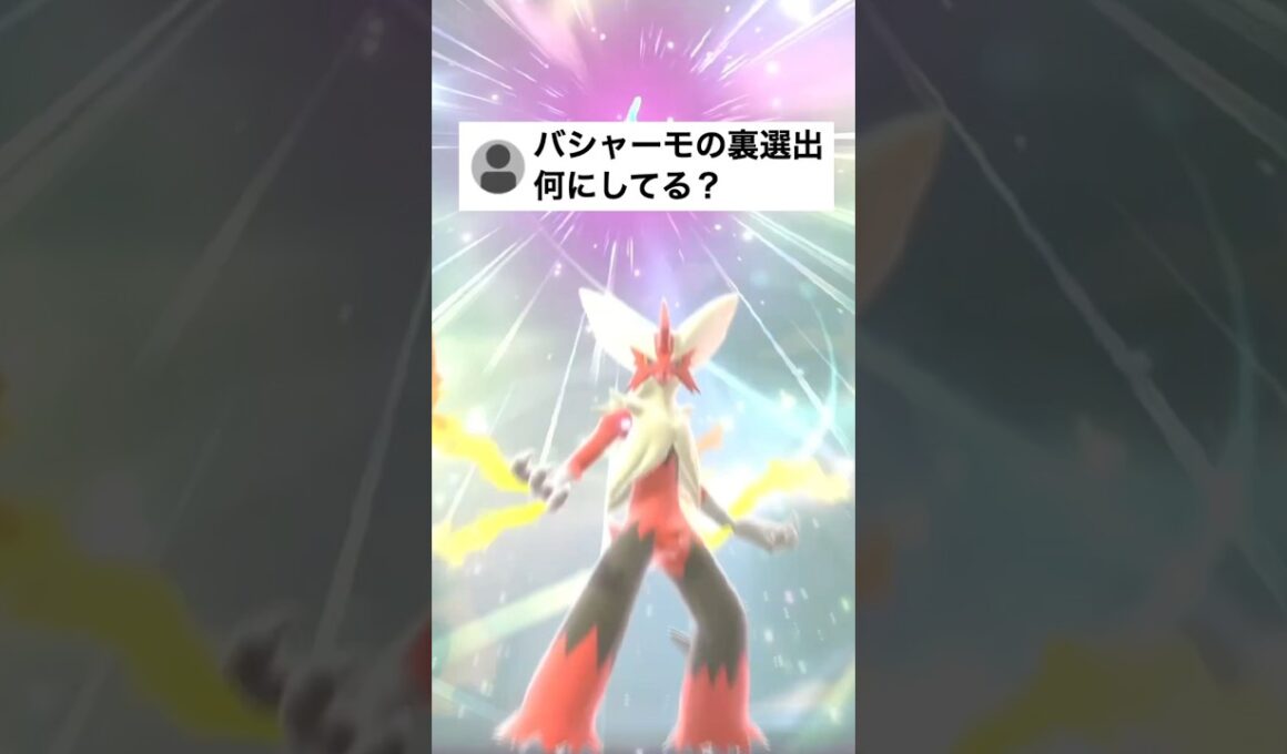 バシャーモの裏選出、何にしてる？