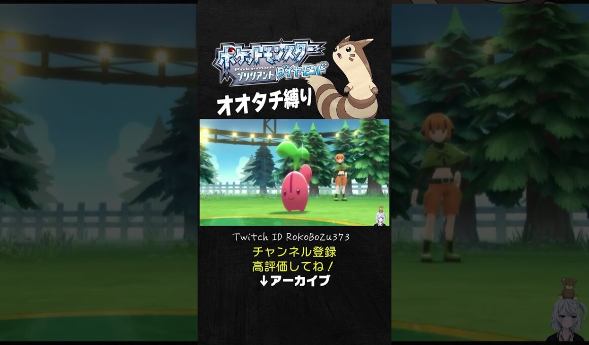 【オオタチ縛り旅】ジムリーダーのチェリンボ＆ナエトルを連続ワンパンするオオタチ。【ダイパリメイク／ポケモン／生放送切り抜き】