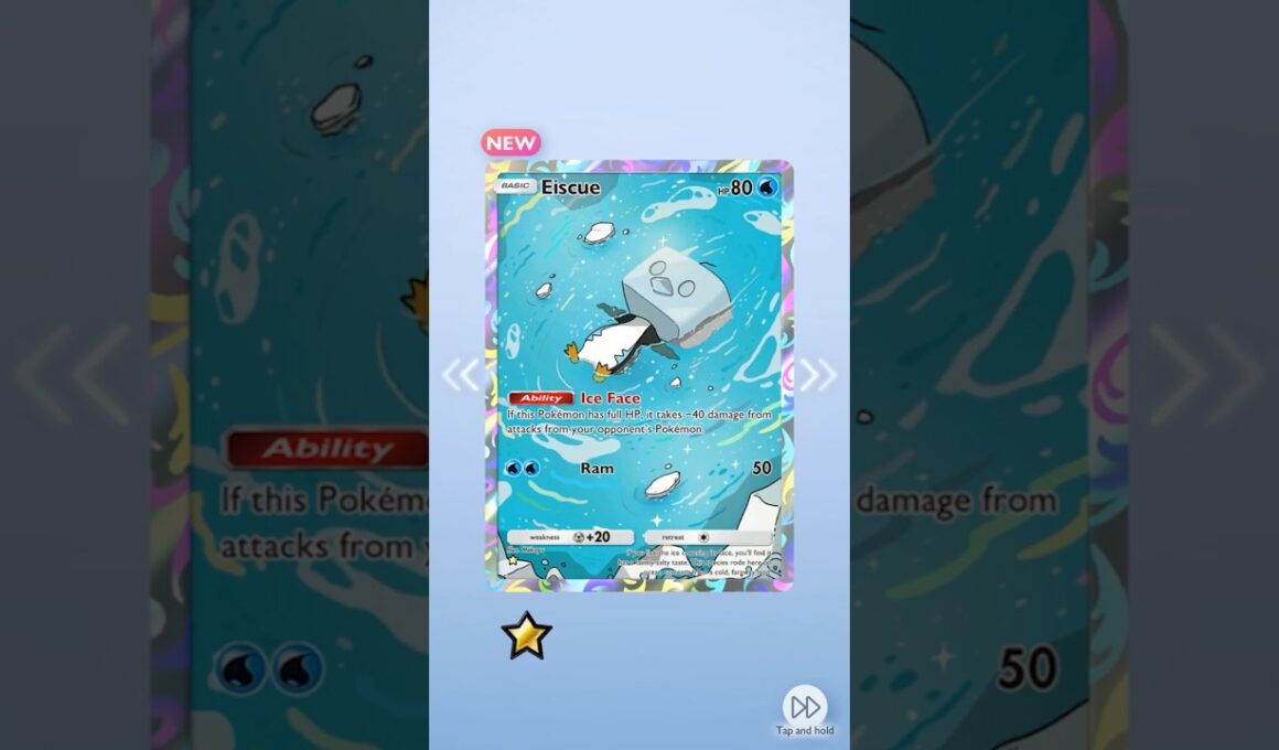 Eiscue Art Rare from Mega Rising Pack - Pokemon TCG Pocket